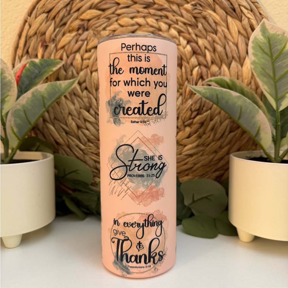 🆕 Religious 20 Oz Skinny Tumbler